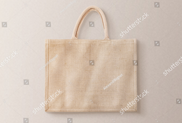 Brown Cotton Tote Bag Mockup