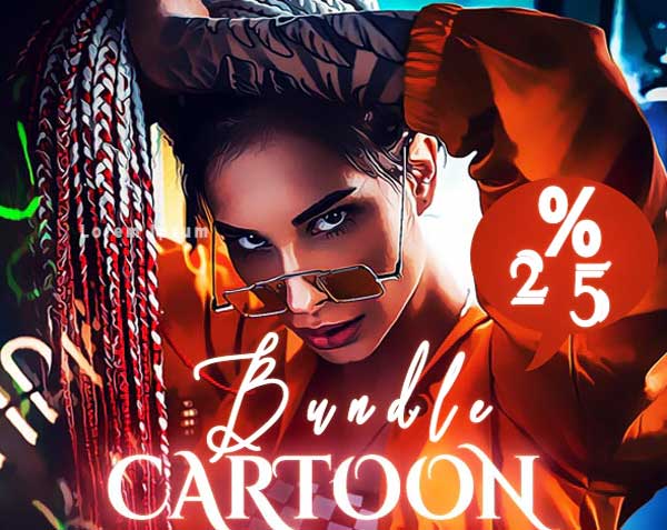 Bundle Cartoon Painting Photoshop Actions