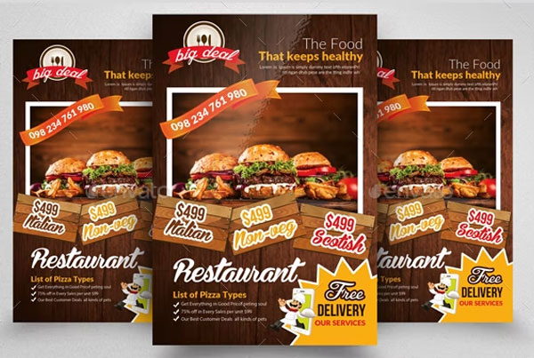 Fast Food Restaurant Opening Flyer Bundle