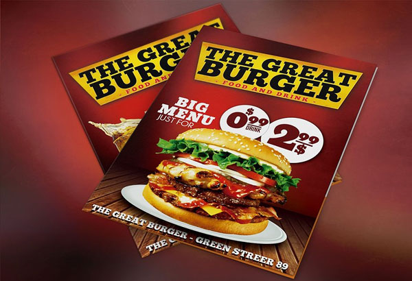 Food Menu Restaurant and Cafe Opening Flyer Design