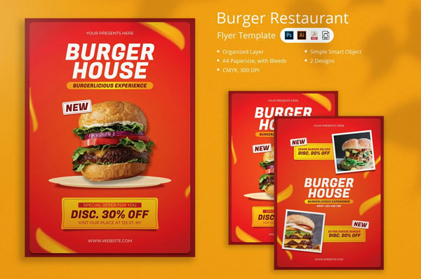 Burger Restaurant Flyer Template