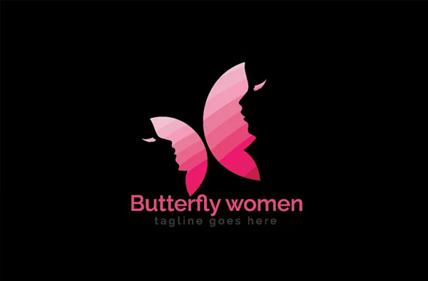 Butterfly Women Logo Design