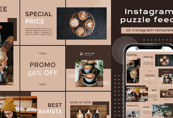 Cafe Grand Opening Instagram Banner
