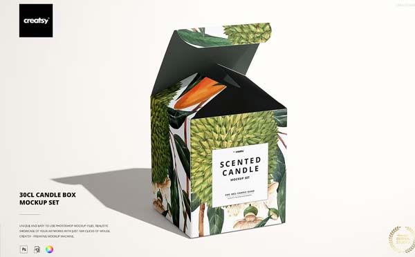 Candle Box Mockup Set