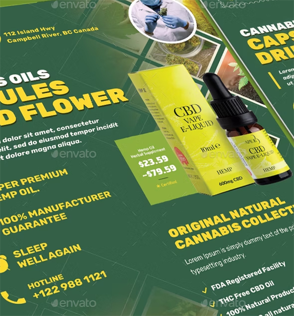 Cannabis Hemp Oil Products Poster