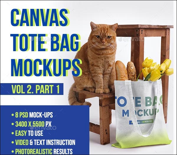 Canvas Tote Bag Mockups