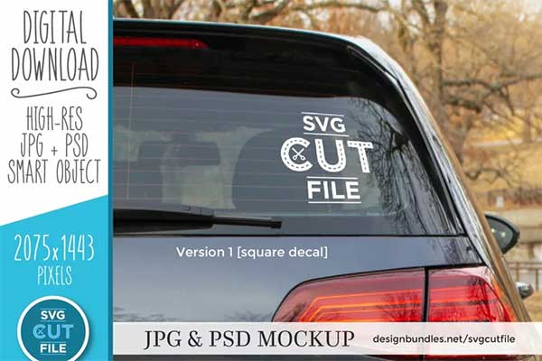 Car Decal Mockup