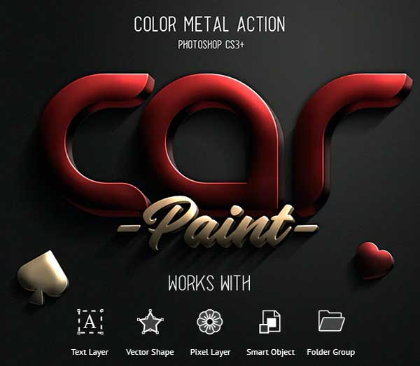 Car Paint Photoshop Action Templates