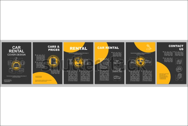 Car Rental Brochure Template Layout