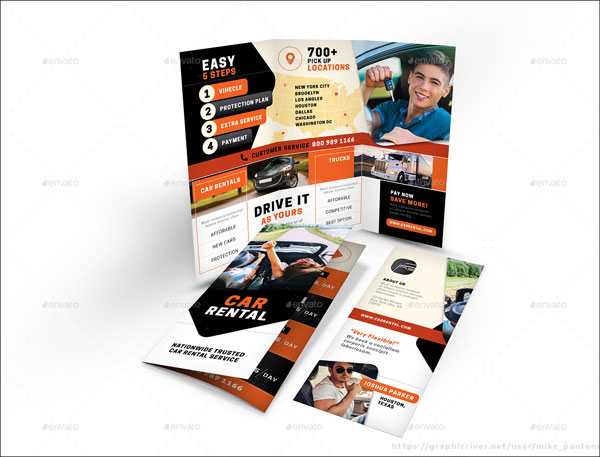 Car Rental Trifold Brochure