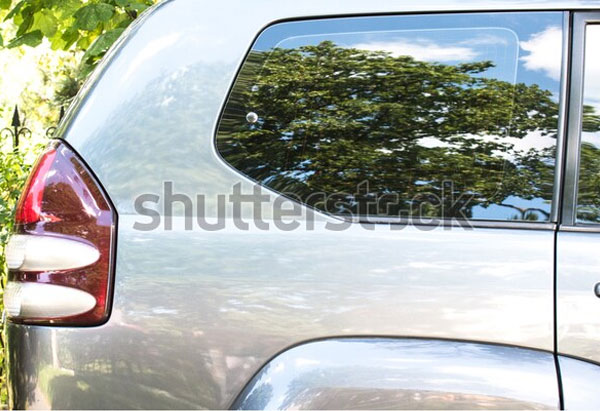Car Side View Window Mockup