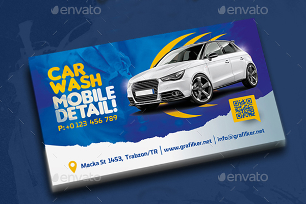 Car Wash Business Card Templates