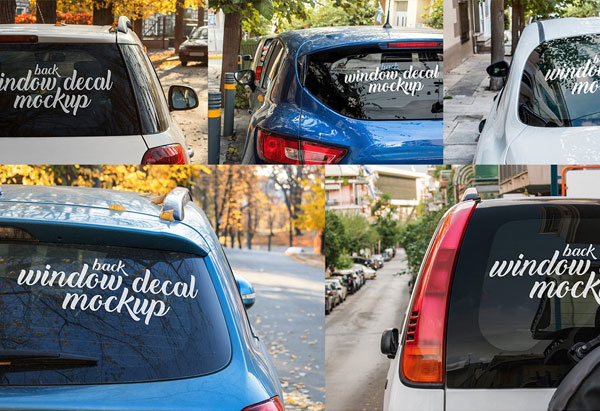 Car Window Decal Mockup Set
