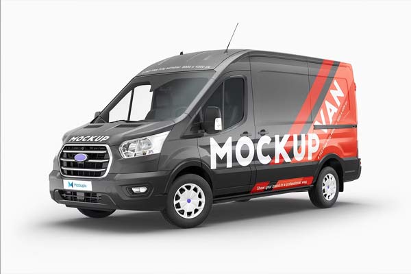 Cargo Van Mockup Editable Download