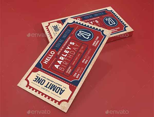Carnival Photoshop Invitation Ticket