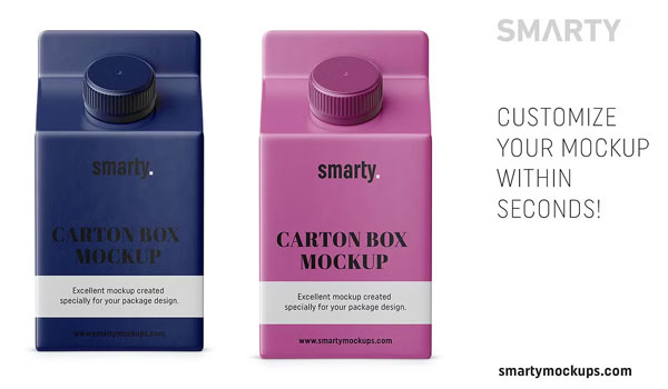 Carton Box Mockup Design Template