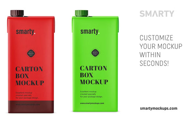 Carton Juice Box Mockups