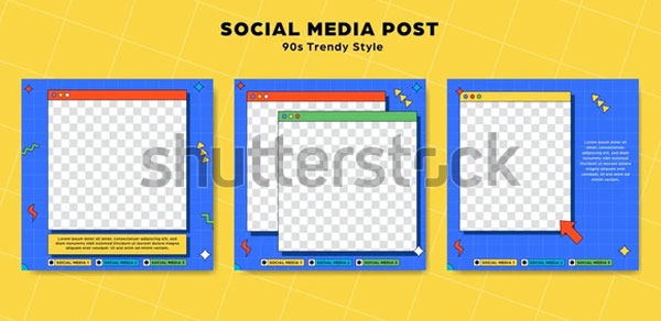 Cartoon Style Instagram Templates