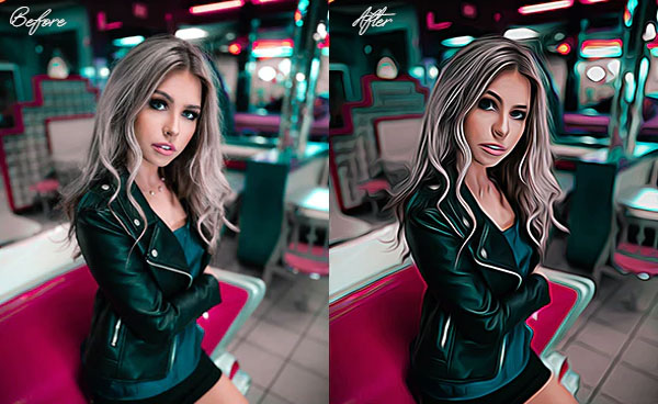 Cartoonic Painting Photoshop Action