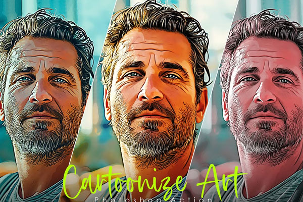 Cartoonize Art Photoshop Actions