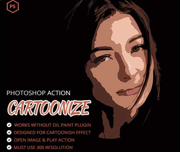 Cartoonize PS Actions PSD