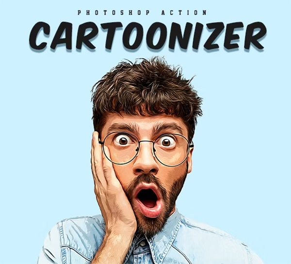 Cartoonizer Photoshop DNG, JPG, RAW Action