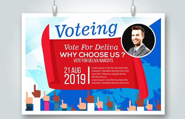 Cast A Vote Photoshop Flyer Template