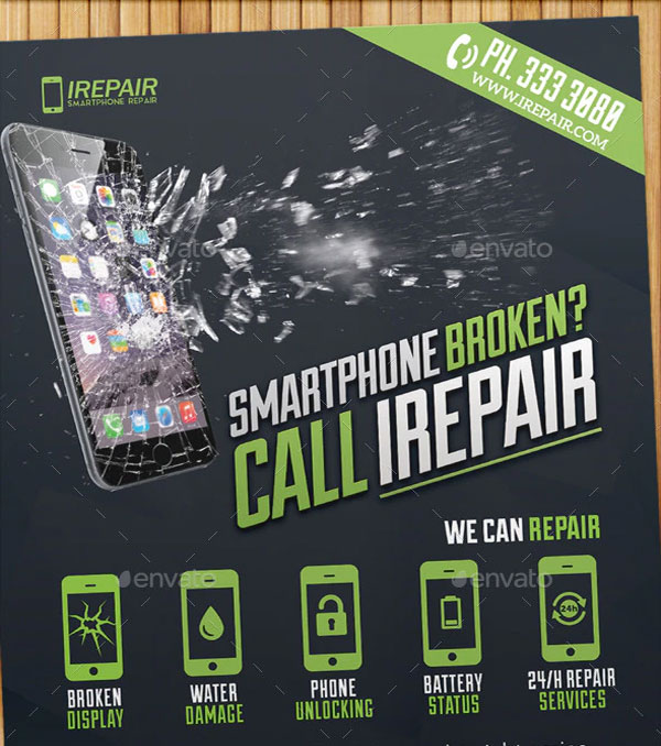 Cellular Smartphone Repair Flyer Template