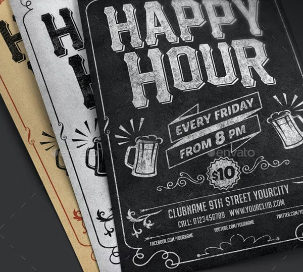 Chalk Board Menu Free PSD Flyer Template
