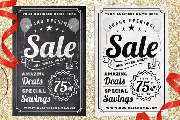 Chalk Sale Postcard Flyer