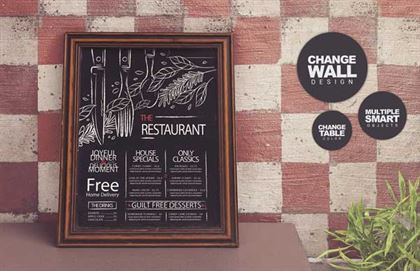 Chalkboard Restaurant Mockup