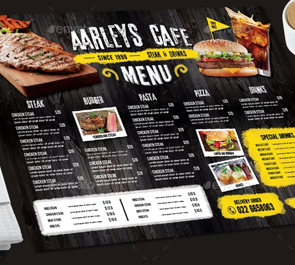 Chalkboard Seafood Menu Bundle