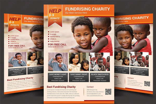 Charity Event Fundraisers Flyer Templates