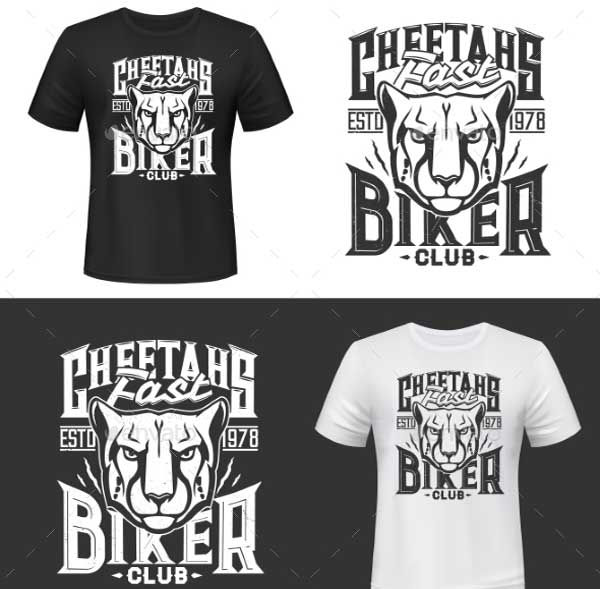 Cheetah T-Shirt Print Mockup