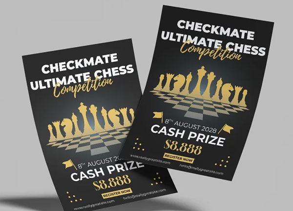 Chess Competition Poster Design Template