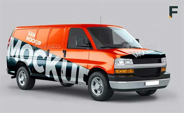 Chevrolet Express Van Mockup