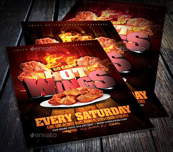 Chicken Hot Wings Flyer Template