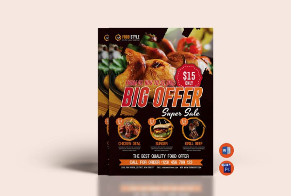 Chicken Wings Restaurant Flyer