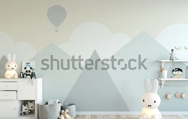 Child Room Interior Mockup Design