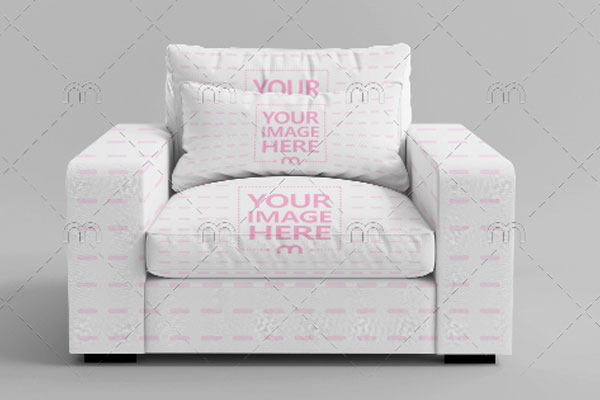 Children Fabric Armchair Mockup