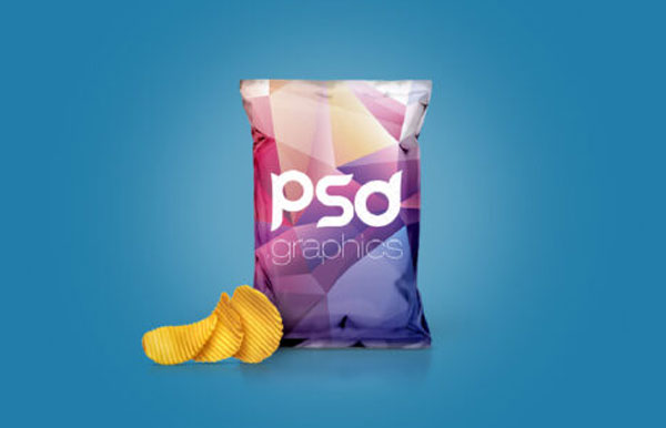 Chips Bag Mockup Free PSD Template