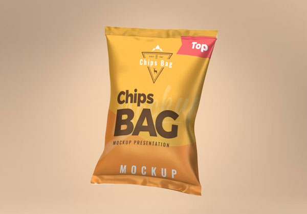 Chips Bag PSD Mockup Template