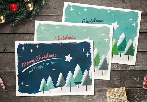 Christmas Card High Quality PSD Template