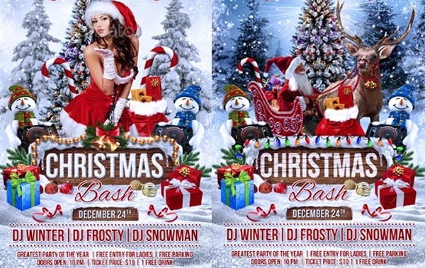Christmas Bash Party Flyer Templates | 36+ Photoshop | vector | EPS | PNG | Free & Premium Templates