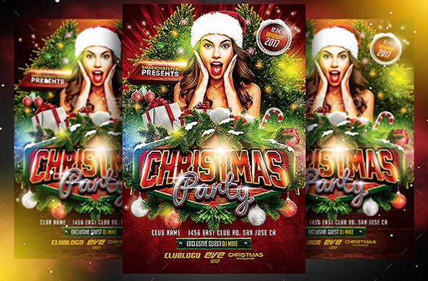 Editable Christmas Party Flyer Templates Download