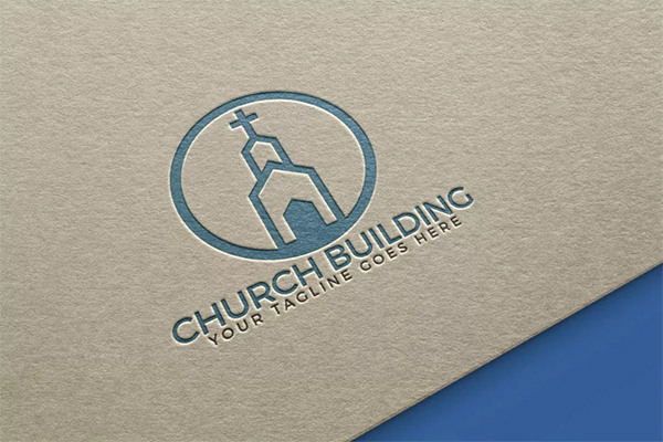 Church Building Vector Logo Design