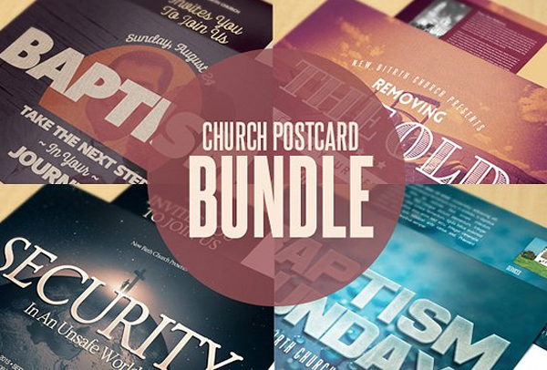 Church Postcard Templates Bundle