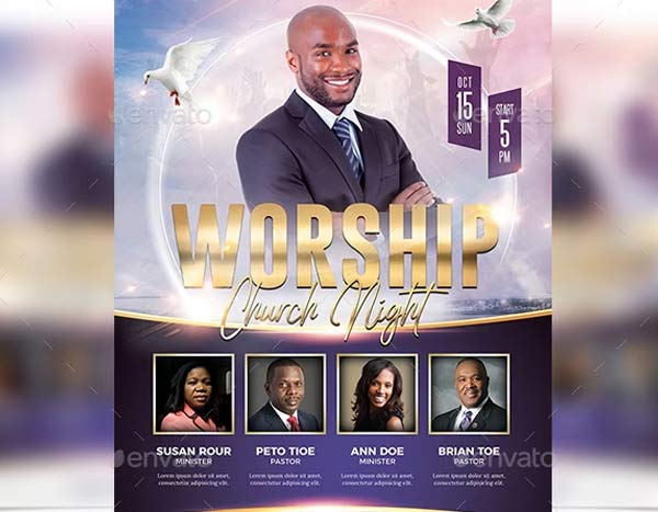 Editable Revival Church Flyer Template