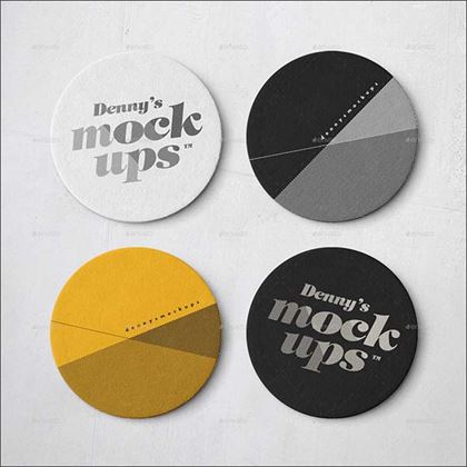 Circular Coaster Mockup