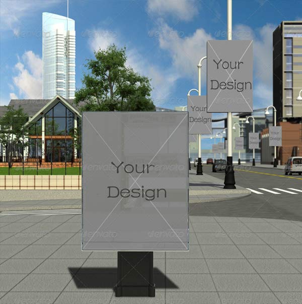 City Poster Mockup PSD Template